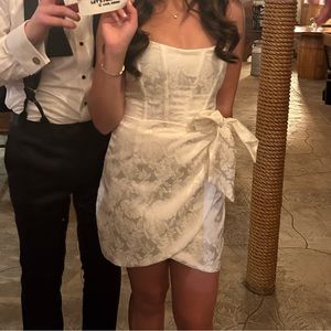 V. Chapman Nasturtium Mini Dress in coconut macaron